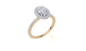 18ct Yellow Gold Oval Cut 1.56 Carat tw of Lab-Grown Diamond Ring