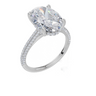 18ct White Gold Oval Cut 4.42 Carat tw of  Diamond Ring