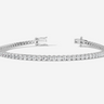 9CT White Gold Round Cut 3.30 Carat tw of Diamonds Tennis Bracelet