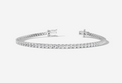 9CT White Gold Round Cut 3.30 Carat tw of Diamonds Tennis Bracelet