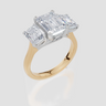 18ct Yellow Gold Emerald Cut 3.50 Carat tw of Diamond Ring