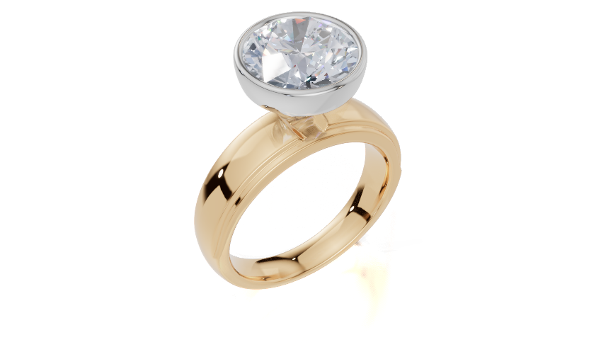 18ct Yellow Gold Round Cut 3.00 Carat of  Diamond Ring