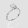 18ct White Gold Oval Cut 1.37 Carat tw of  Diamond Ring