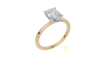 18ct Yellow Gold Oval Cut 1.50 Carat of Lab-Grown Diamond Ring