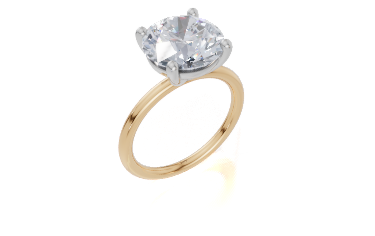 18ct Yellow Gold Round Cut 4.00 Carat of  Diamond Ring