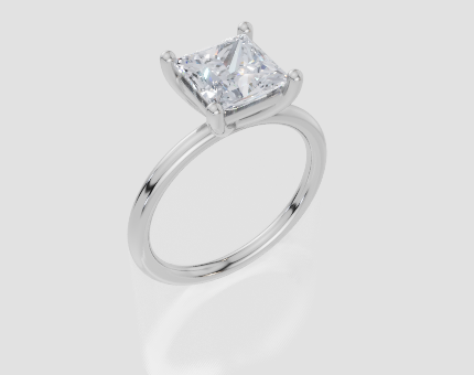 18ct White Gold Princess Cut 2.00 Carat of Lab-Grown Diamond Ring