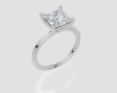 18ct White Gold Princess Cut 2.00 Carat of Lab-Grown Diamond Ring