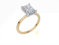 18ct Yellow Gold Radiant Cut 2.08 Carat tw of Lab-Grown Diamond Ring