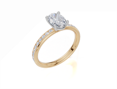 18ct Yellow Gold Oval Cut 1.32 Carat tw of  Diamond Ring