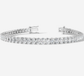 18CT White Gold Oval Cut 8.10 Carat tw of Lab Grown Diamonds Tennis Bracelet