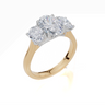 18ct Yellow Gold Oval Cut 2.50 Carat tw of Lab-Grown Diamond Ring