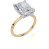 18ct Yellow Gold Radiant Cut 4.10 Carat tw of Lab-Grown Diamond Ring