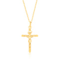 9ct Yellow Gold 26mm Crucifix Pendant