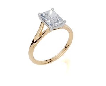 18ct Yellow Gold Radiant Cut 1.50 Carat of Lab-Grown Diamond Ring