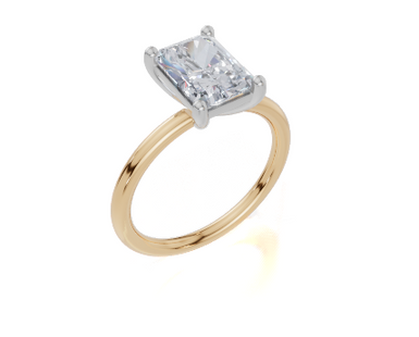 18ct Yellow Gold Radiant Cut 2.00 Carat of  Diamond Ring