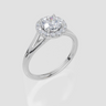 18ct White Gold Round Cut 0.93 Carat tw of  Diamond Ring