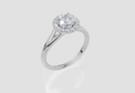 18ct White Gold Round Cut 0.93 Carat tw of  Diamond Ring