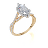 18ct Yellow Gold Marquise Cut 1.88 Carat tw of  Diamond Ring