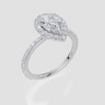 18ct White Gold Pear Cut 1.63 Carat tw of Lab-Grown Diamond Ring