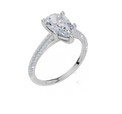 18ct White Gold Pear Cut 1.82 Carat tw of Lab-Grown Diamond Ring
