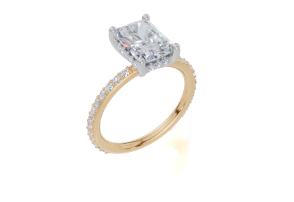 18ct Yellow Gold Radiant Cut 2.41 Carat tw of  Diamond Ring