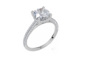 18ct White Gold Round Cut 1.90 Carat tw of  Diamond Ring