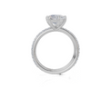 18ct White Gold Marquise Cut 3.33 Carat tw of  Diamond Ring and 18ct White Gold 0.38 Carat tw of   Diamond Band
