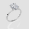 18ct White Gold Oval Cut 2.09 Carat tw of Lab-Grown Diamond Ring