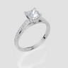 18ct White Gold Cushion Cut 1.32 Carat tw of  Diamond Ring