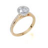 18ct Yellow Gold Round Cut 1.32 Carat tw of  Diamond Ring