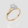 18ct Yellow Gold Oval Cut 1.00 Carat of Lab-Grown Diamond Ring
