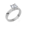 18ct White Gold Round Cut 1.00 Carat of  Diamond Ring and 18ct White Gold  Band