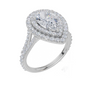 18ct White Gold Pear Cut 2.33 Carat tw of Lab-Grown Diamond Ring