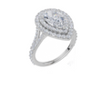 18ct White Gold Pear Cut 2.33 Carat tw of Lab-Grown Diamond Ring