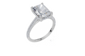 18ct White Gold Radiant Cut 3.42 Carat tw of Lab-Grown Diamond Ring