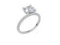 18ct White Gold Round Cut 1.82 Carat tw of  Diamond Ring