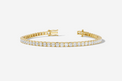9CT Yellow Gold Princess Cut 6.60 Carat tw of Lab Grown Diamonds Tennis Bracelet