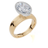 18ct Yellow Gold Oval Cut 3.00 Carat of Lab-Grown Diamond Ring