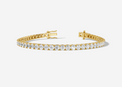 18ct Yellow Gold Round Cut 8.15 Carat tw of Diamonds Tennis Bracelet