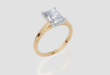 18ct Yellow Gold Radiant Cut 1.50 Carat of Lab-Grown Diamond Ring