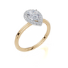 18ct Yellow Gold Pear Cut 0.91 Carat tw of  Diamond Ring
