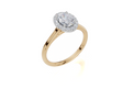 18ct Yellow Gold Oval Cut 0.91 Carat tw of Lab-Grown Diamond Ring
