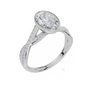 18ct White Gold Oval Cut 1.74 Carat tw of Lab-Grown Diamond Ring