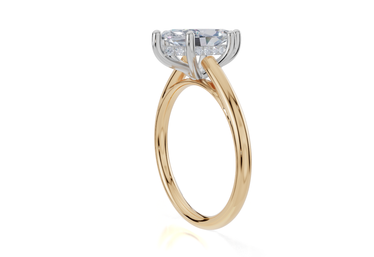 18ct Yellow Gold Marquise Cut 1.58 Carat tw of  Diamond Ring