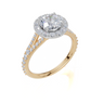 18ct Yellow Gold Round Cut 1.60 Carat tw of Lab-Grown Diamond Ring