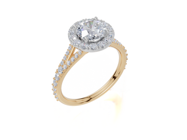 18ct Yellow Gold Round Cut 1.60 Carat tw of Lab-Grown Diamond Ring