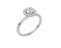 18ct White Gold Round Cut 0.68 Carat tw of Lab-Grown Diamond Ring