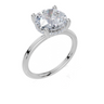 18ct White Gold Round Cut 3.10 Carat tw of Lab-Grown Diamond Ring