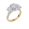 18ct Yellow Gold Oval Cut 3.99 Carat tw of Diamond Ring