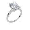 18ct White Gold Radiant Cut 3.10 Carat tw of Lab-Grown Diamond Ring